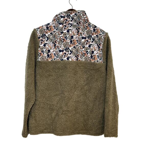 VERA BRADLEY 1/4 Zip Fleece Quilted Pullover Size M Classic Preppy Casual Chic - Picture 7 of 12